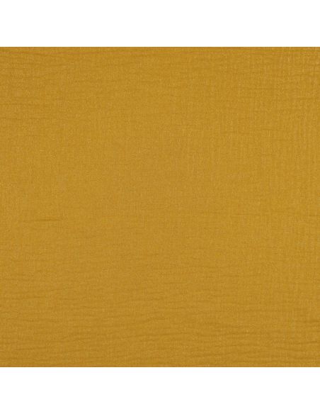 Tissu double gaze de coton irisé - Ochre