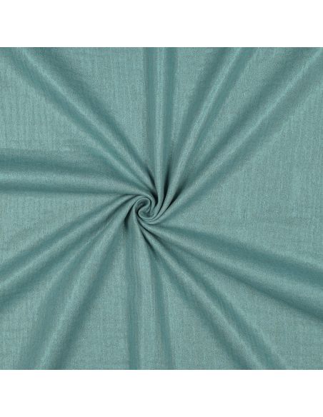 Tissu double gaze de coton irisé - Vert
