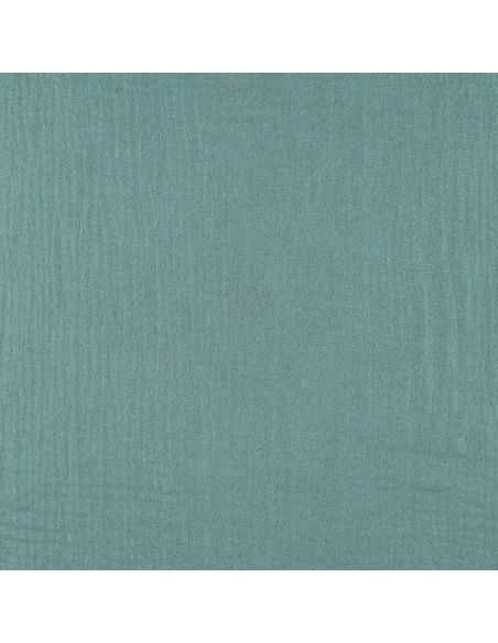 Tissu double gaze de coton irisé - Vert