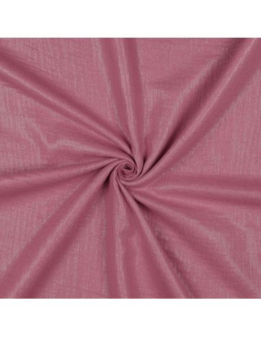 Tissu double gaze de coton irisé - Bois de rose