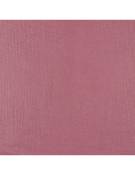 Tissu double gaze de coton irisé - Bois de rose