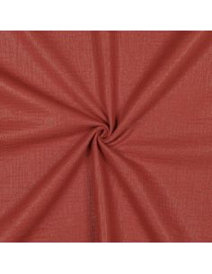 Tissu double gaze de coton irisé - Brique