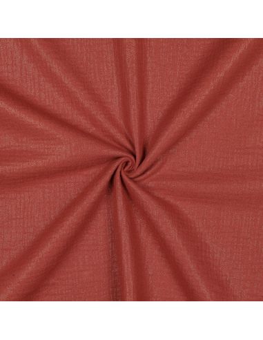 Tissu double gaze de coton irisé - Brique