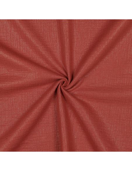 Tissu double gaze de coton irisé - Brique