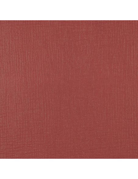 Tissu double gaze de coton irisé - Brique