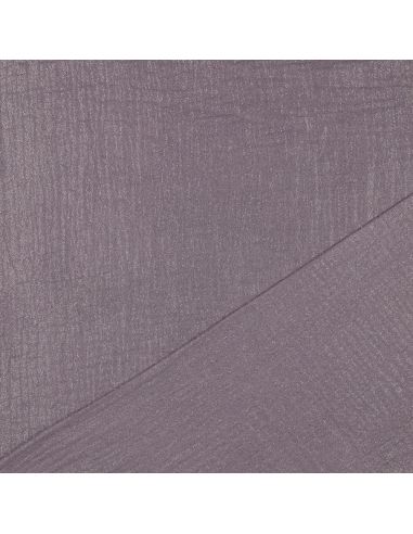 Tissu double gaze de coton irisé - Glycine
