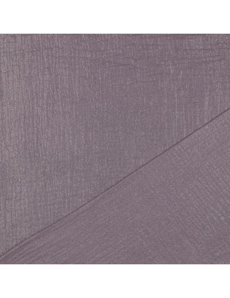 Tissu double gaze de coton irisé - Glycine