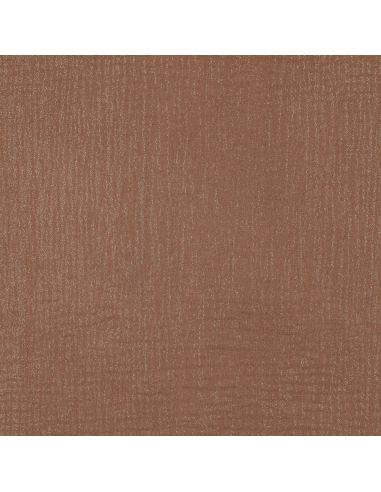 Tissu double gaze de coton irisé - Cognac