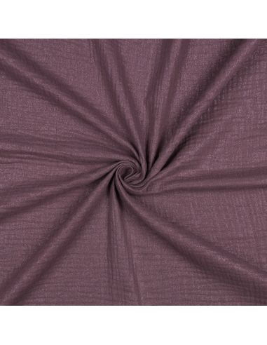 Tissu double gaze de coton irisé - Mauve