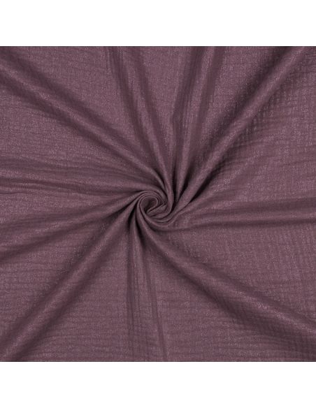 Tissu double gaze de coton irisé - Mauve