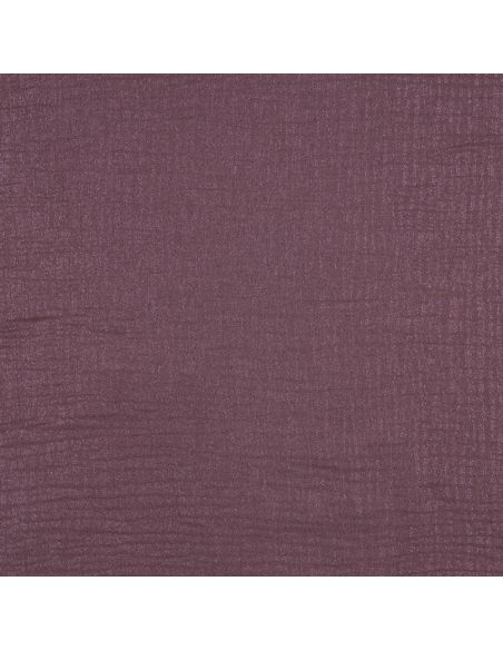 Tissu double gaze de coton irisé - Mauve