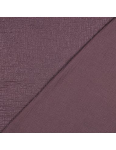 Tissu double gaze de coton irisé - Mauve