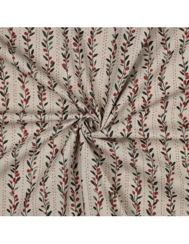 Toile de coton canvas Noël - Ornements de noël