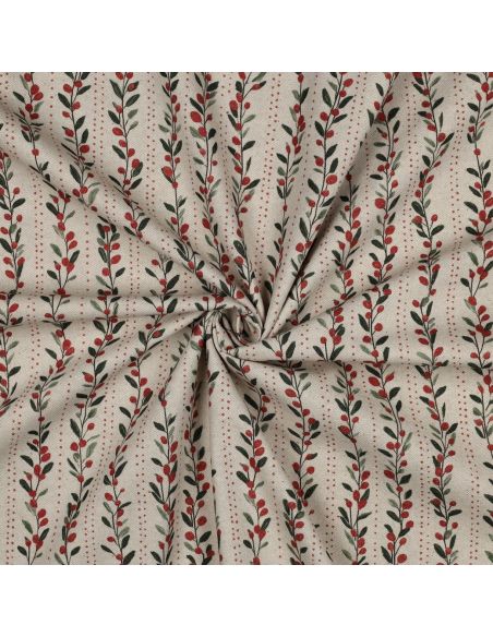 Toile de coton canvas Noël - Ornements de noël