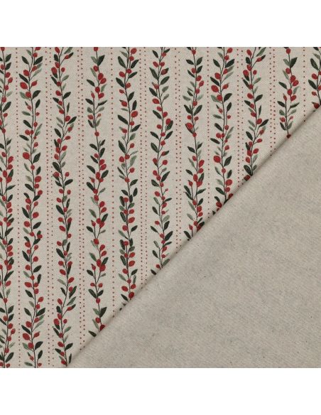 Toile de coton canvas Noël - Ornements de noël
