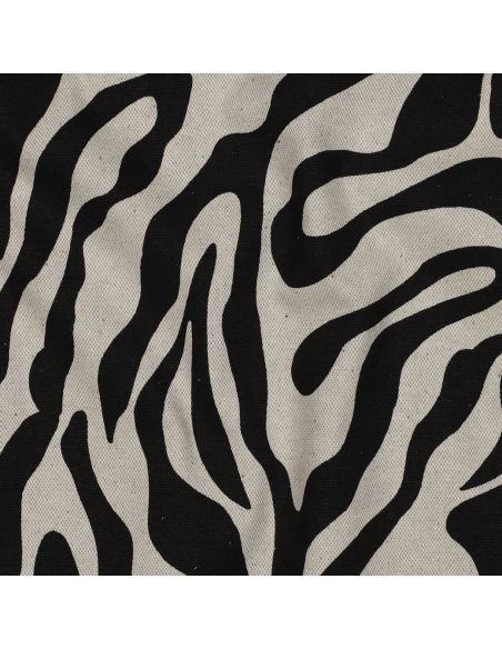 Toile de coton canvas Animal - Noir