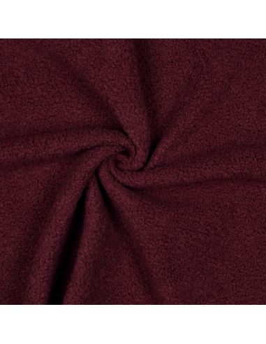 Tissu polaire Teddy double face - Bordeaux