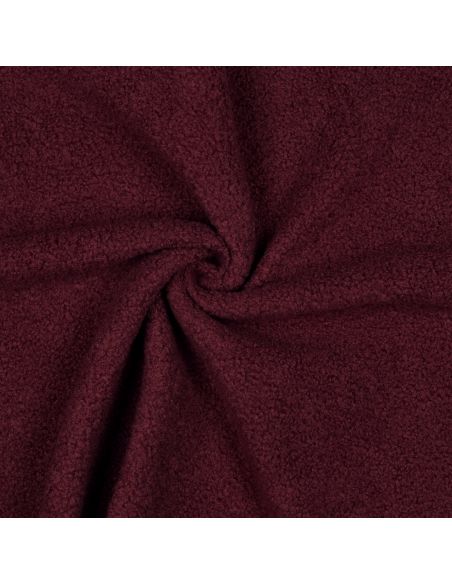 Tissu polaire Teddy double face - Bordeaux