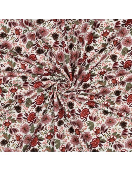 Tissu jersey digital Anaïs - Blanc cassé