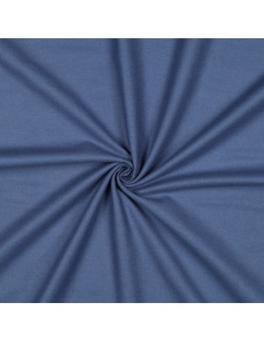 Tissu flanelle - Bleu jeans