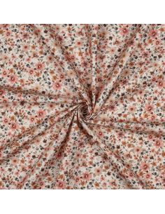 Tissu popeline de coton Lisalia - Pêche