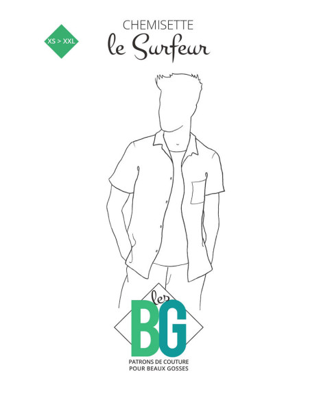 Patron de chemisette pour homme Le Surfeur - Les BG