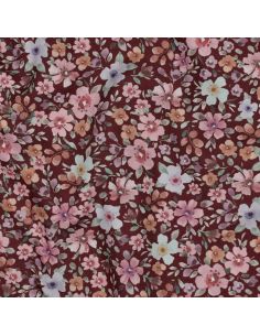 Tissu popeline de coton Apolline - Bordeaux 2
