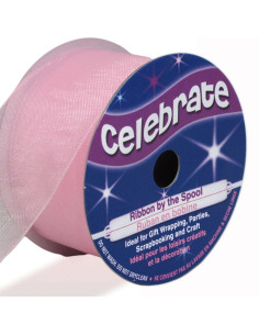 Ruban organza Celebrate rose - 32 mm x 5 m