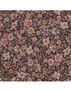 Tissu popeline de coton Apolline - Brun 2