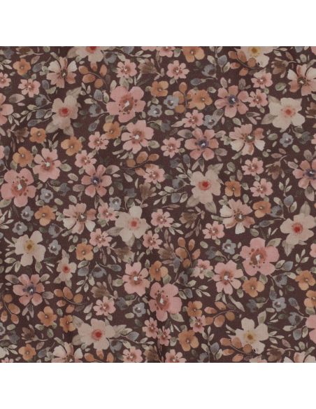 Tissu popeline de coton Apolline - Brun