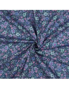 Tissu popeline de coton Apolline - Bleu pétrole