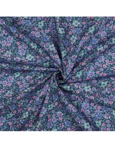 Tissu popeline de coton Apolline - Bleu pétrole