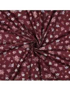 Tissu popeline de coton Soline - Bordeaux
