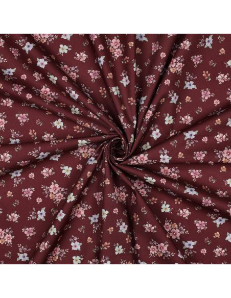 Tissu popeline de coton Soline - Bordeaux