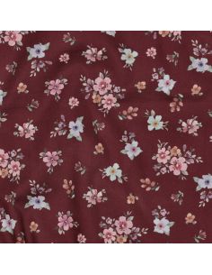Tissu popeline de coton Soline - Bordeaux 2