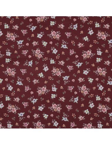 Tissu popeline de coton Soline - Bordeaux