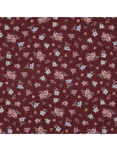 Tissu popeline de coton Soline - Bordeaux