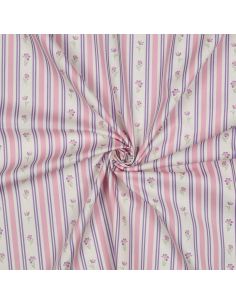 Tissu popeline de coton Flora - Violet