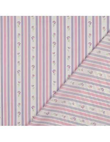 Tissu popeline de coton Flora - Violet