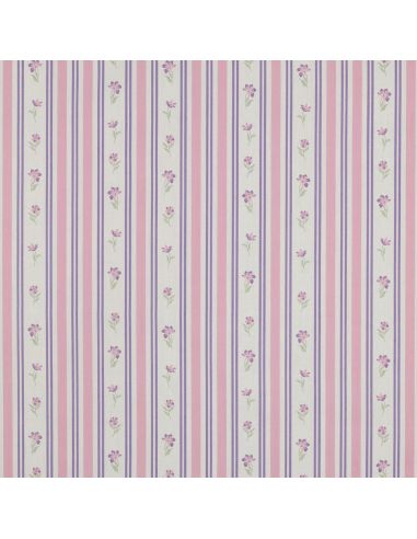 Tissu popeline de coton Flora - Violet