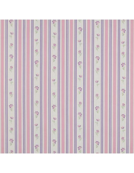 Tissu popeline de coton Flora - Violet