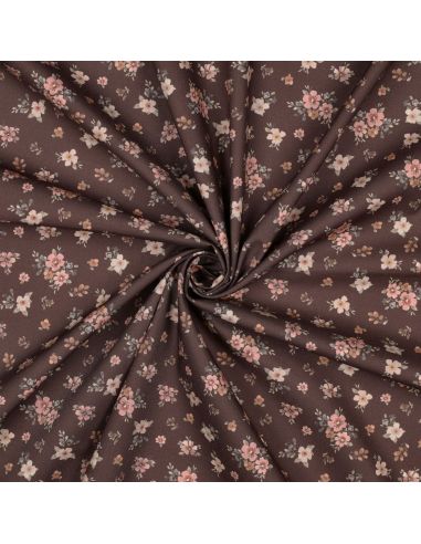 Tissu popeline de coton Soline - Brun