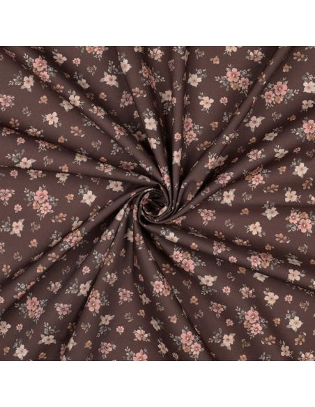Tissu popeline de coton Soline - Brun