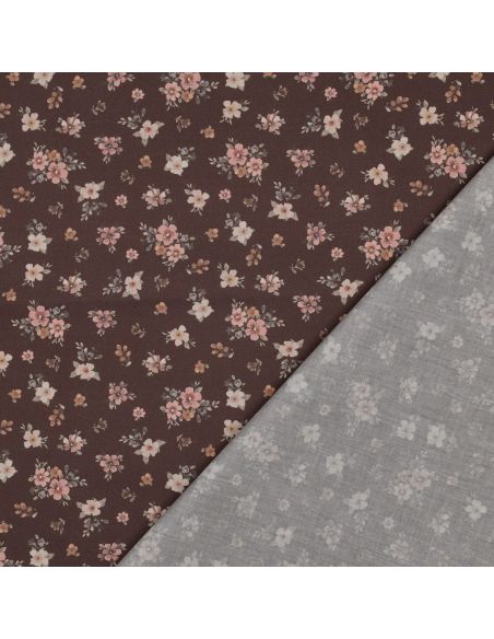 Tissu popeline de coton Soline - Brun