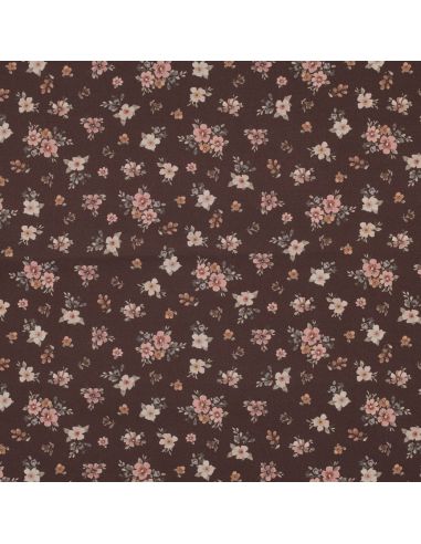 Tissu popeline de coton Soline - Brun