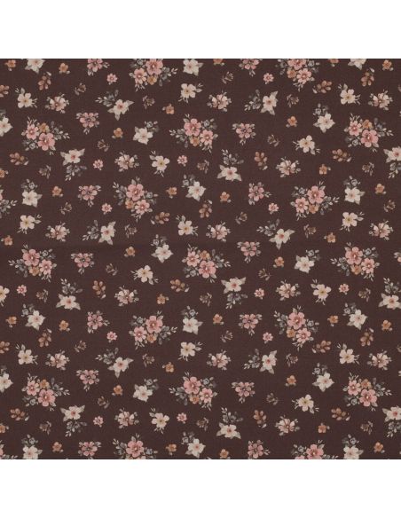 Tissu popeline de coton Soline - Brun