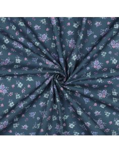 Tissu popeline de coton Soline - Bleu pétrole