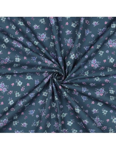 Tissu popeline de coton Soline - Bleu pétrole