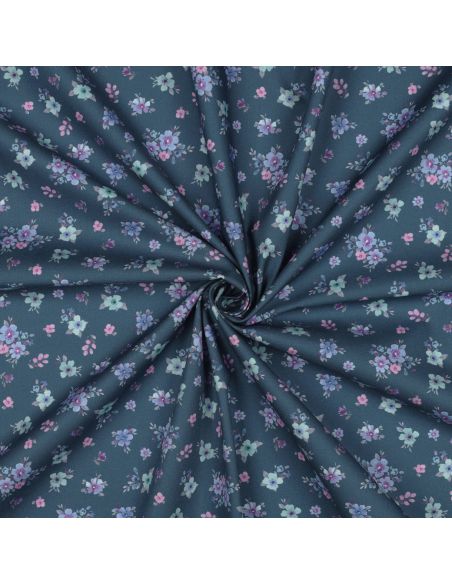 Tissu popeline de coton Soline - Bleu pétrole
