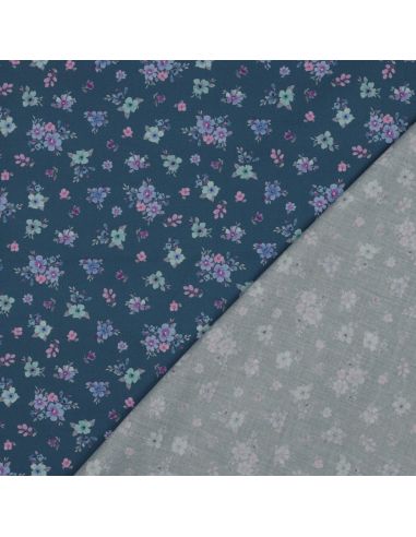 Tissu popeline de coton Soline - Bleu pétrole